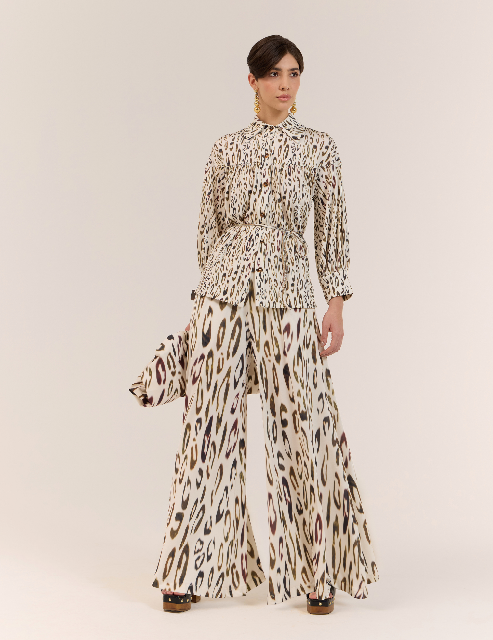 Calça Animal Print em Jersey
