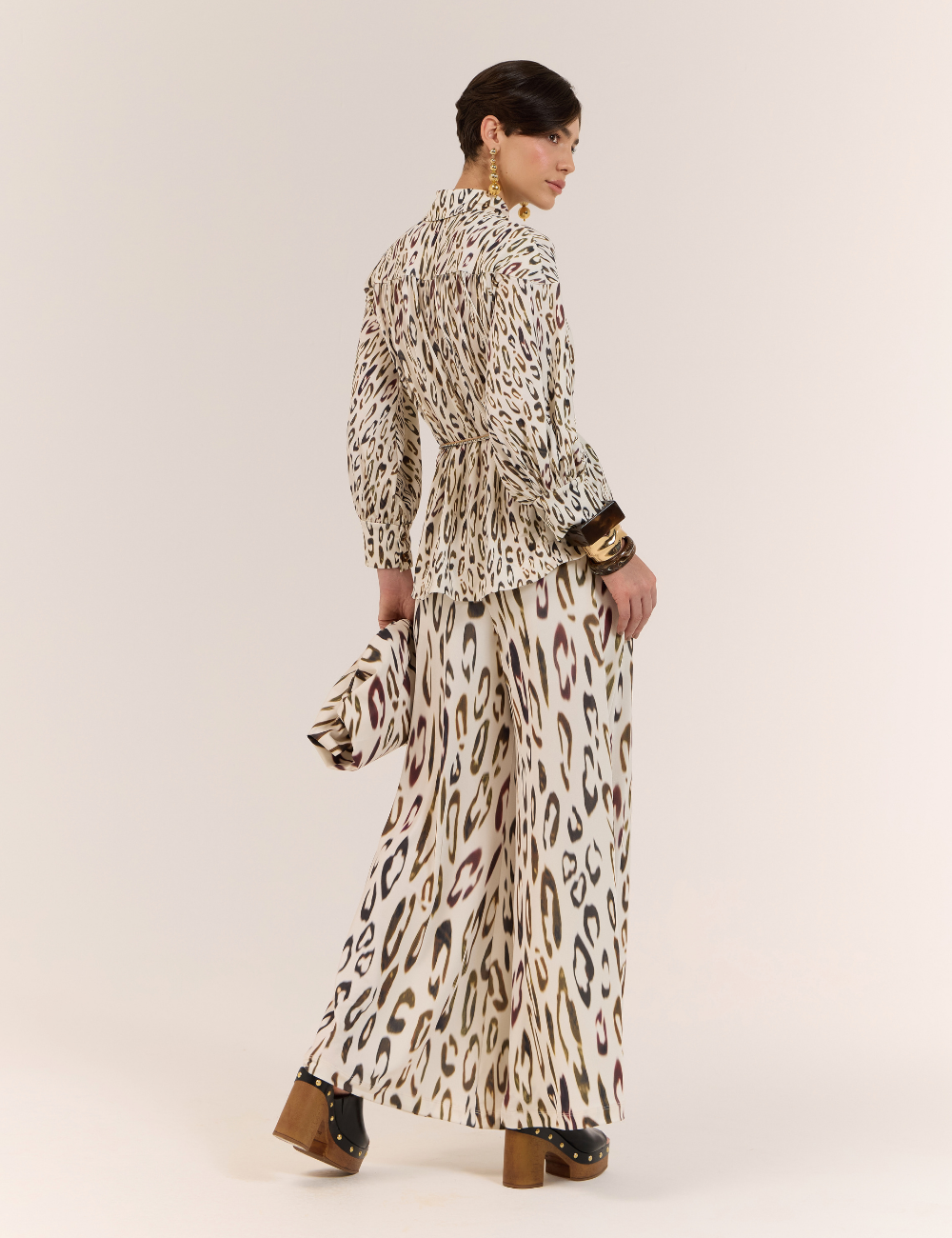 Camisa Animal Print em Jersey