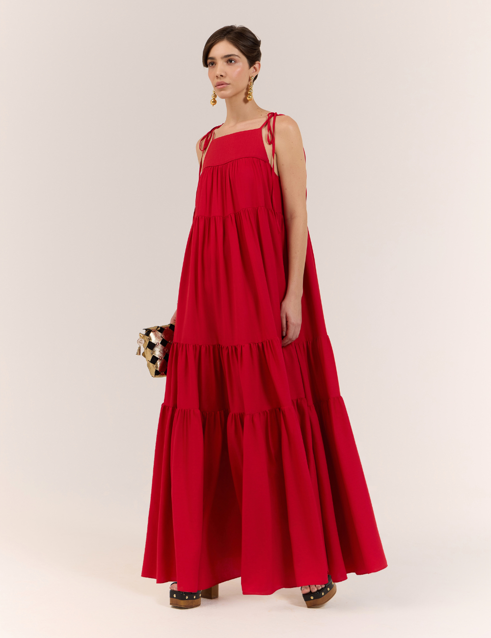 Vestido Longo Amplo Vermelho