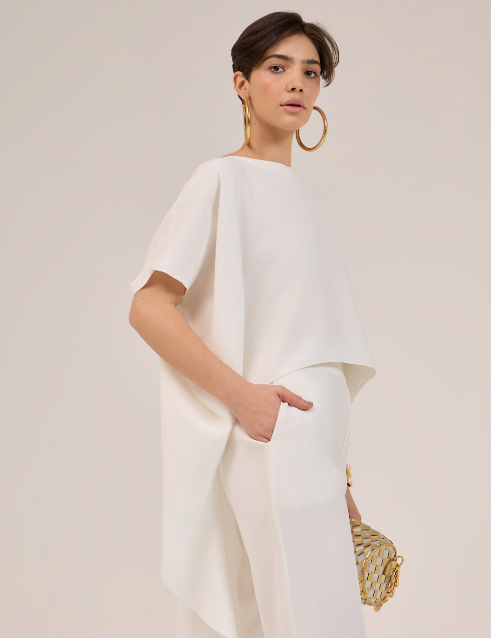 Conjunto Off White com Pontas