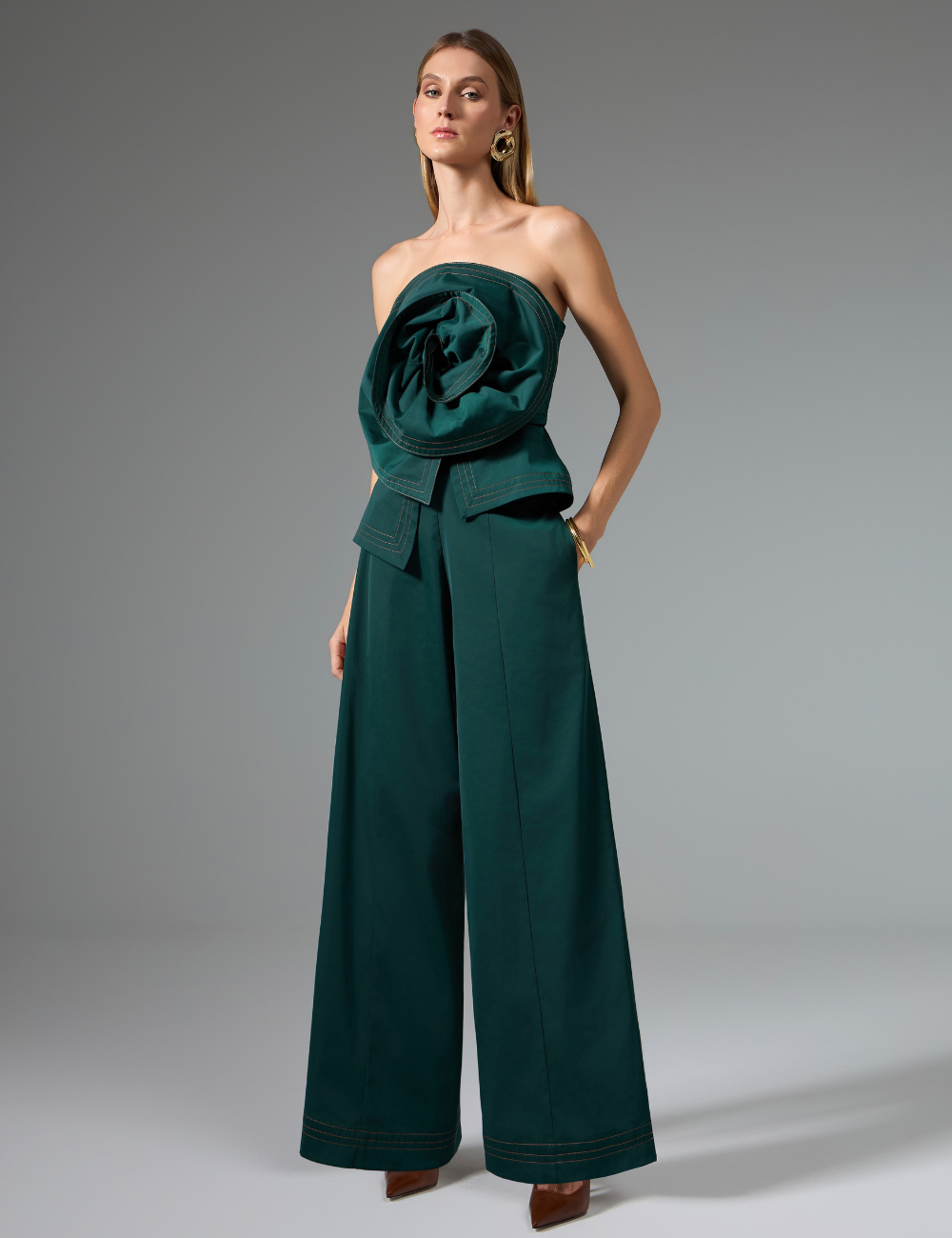 Conjunto Verde com Maxi Flor