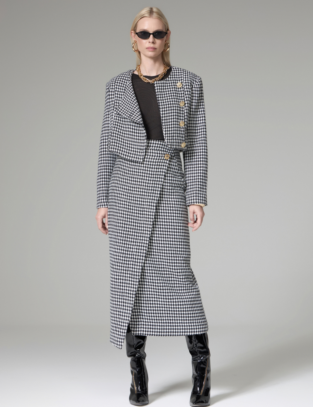 Saia Midi Pied Poule