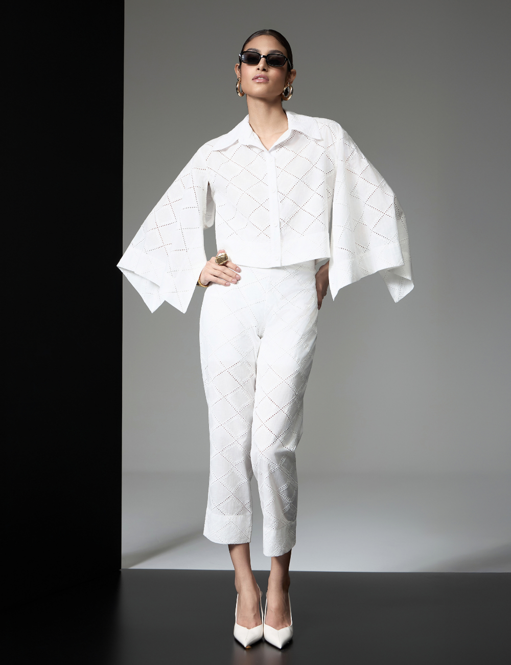 Conjunto Off White Bordado