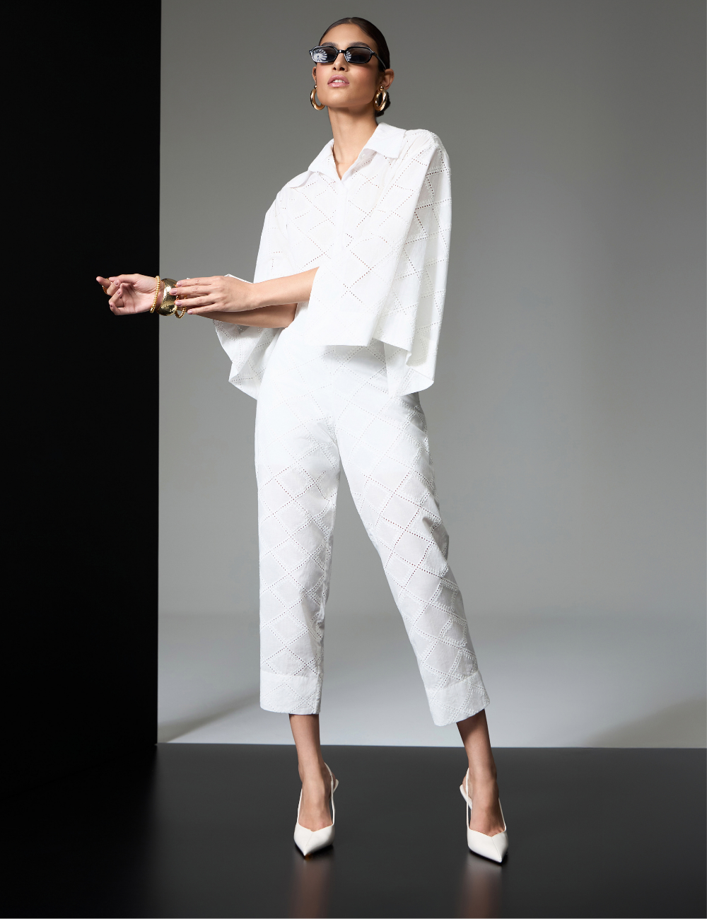 Conjunto Off White Bordado