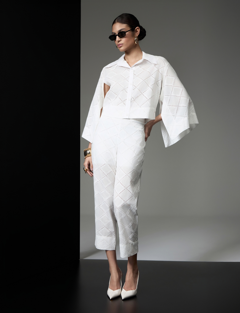 Conjunto Off White Bordado