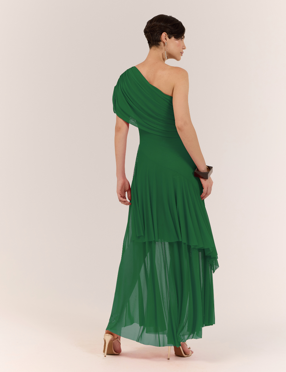 Vestido Longo Verde em Tule
