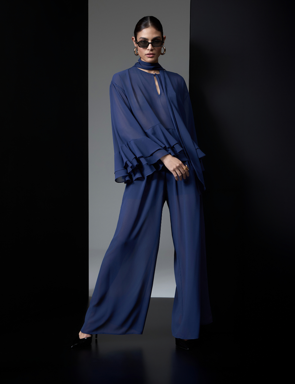 Calça Pantalona Azul Marinho