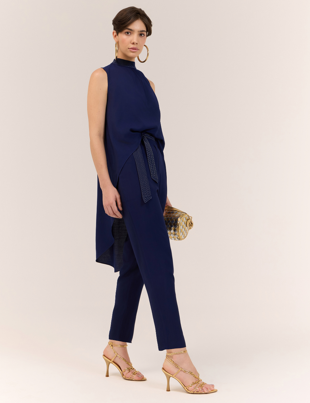 Conjunto Azul Mullet Pespontado