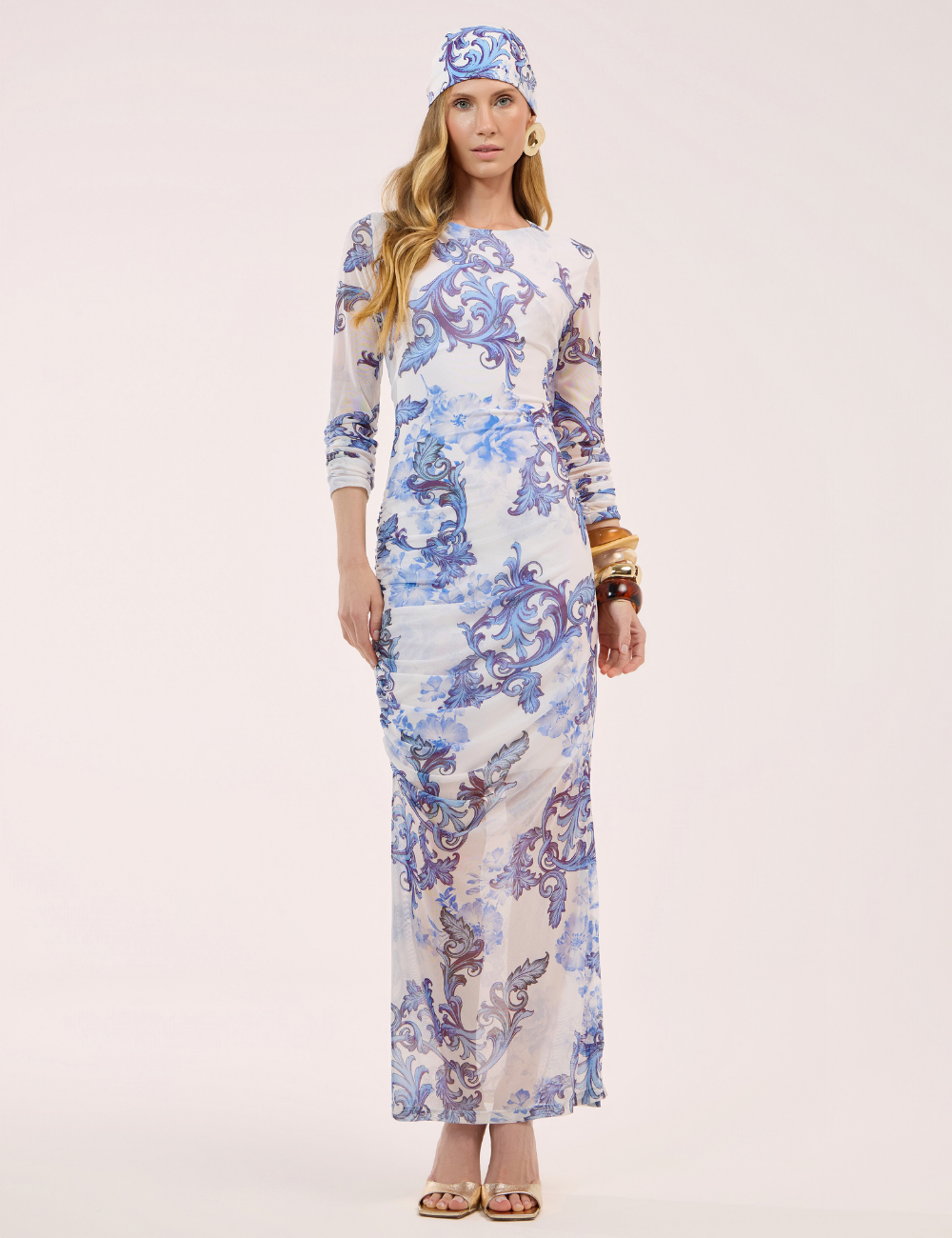 Vestido Midi Estampado Arabescos