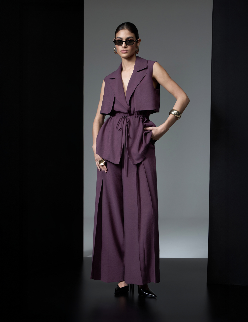 Conjunto Roxo com Amarração