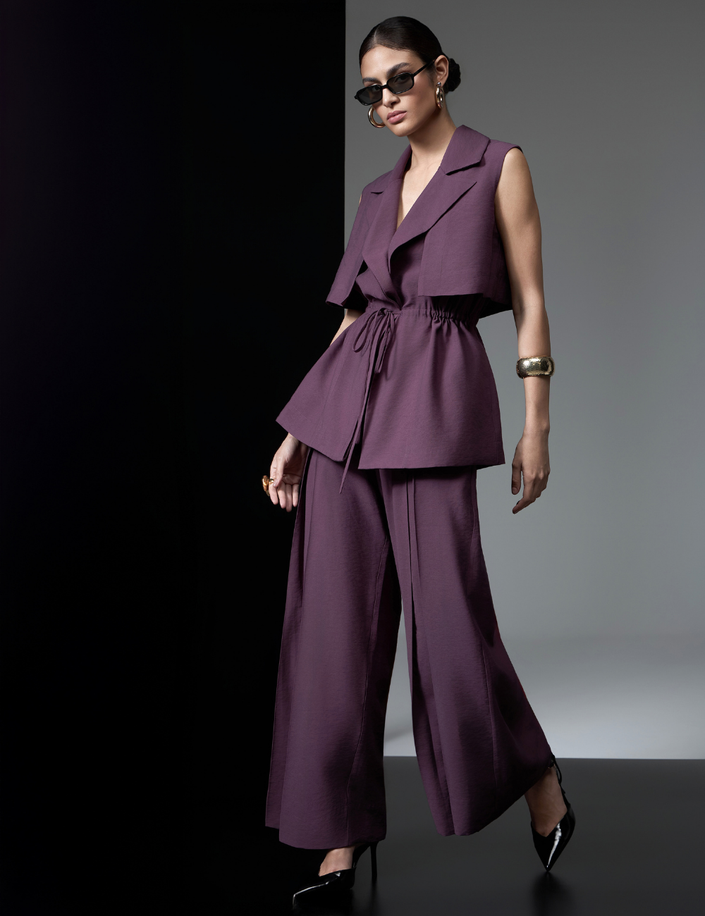 Conjunto Roxo com Amarração