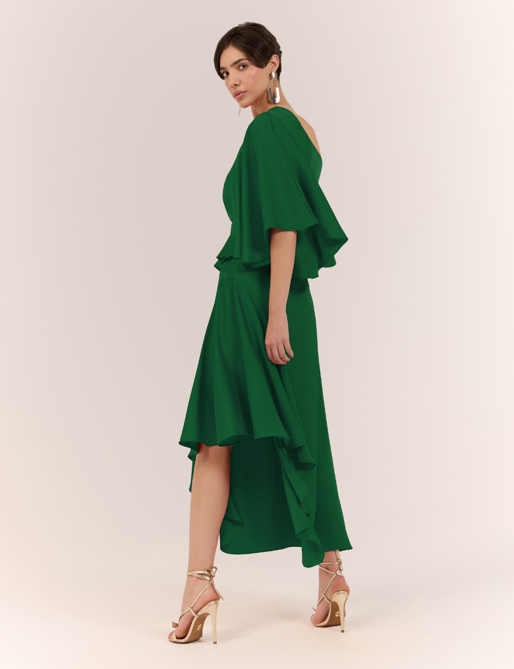 Conjunto Verde Assimétrico em Cetim