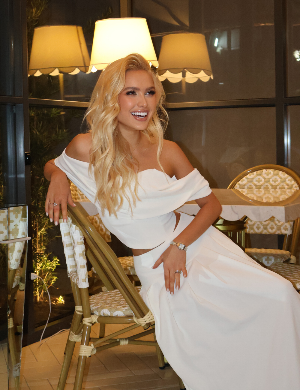 Conjunto Lumiere Off White com Saia