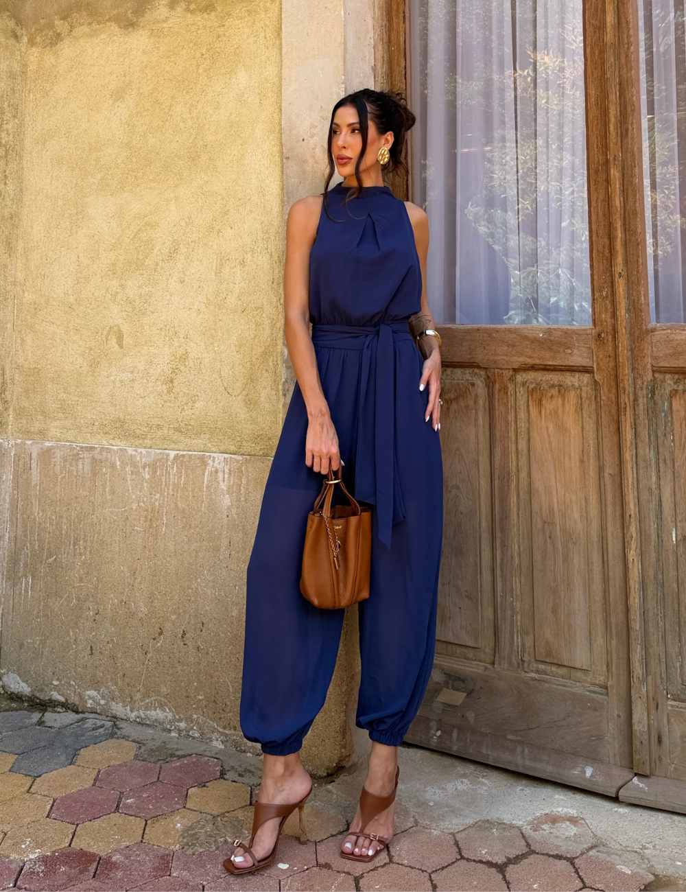 Macacão Azul Aladin com Faixa