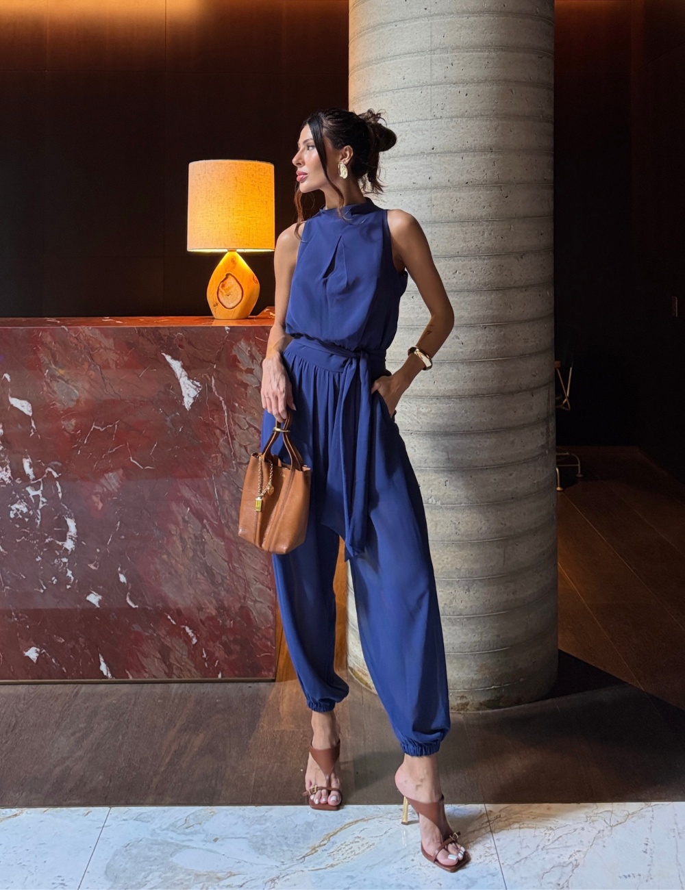 Macacão Azul Aladin com Faixa