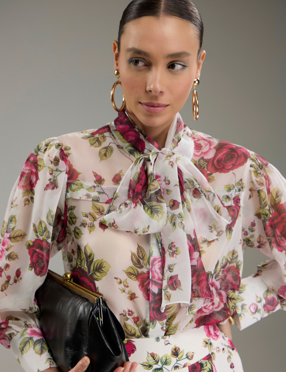 Camisa Off White Rosas
