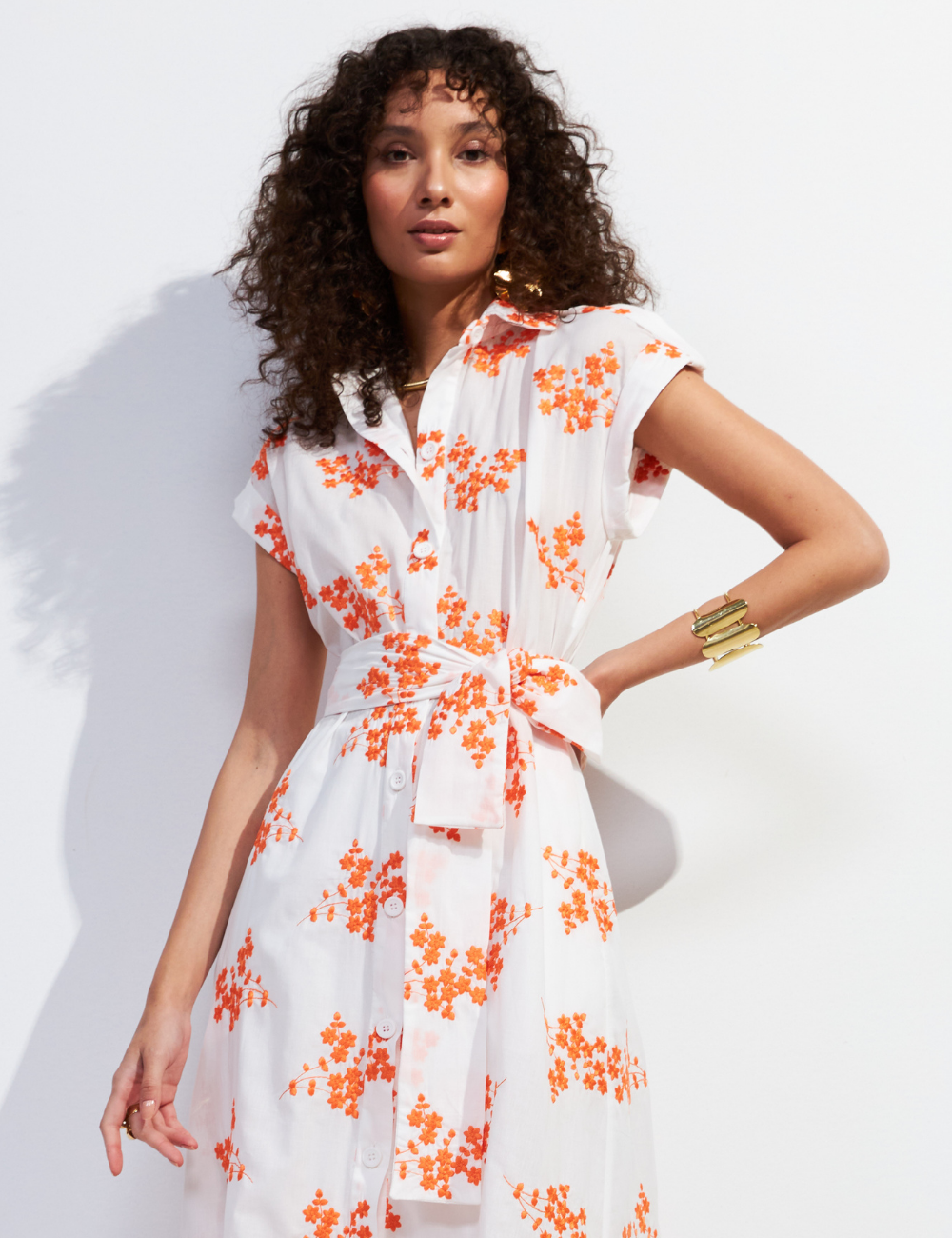 Chemise Bordado Off White com Faixa