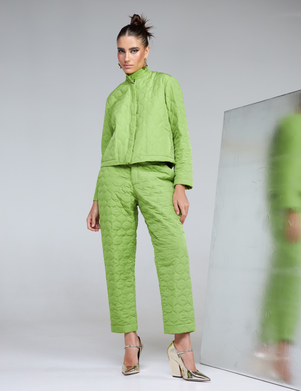 Calça Verde em Matelassê