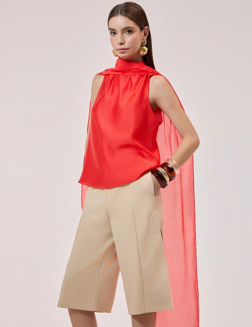 Blusa Laranja com Amarração