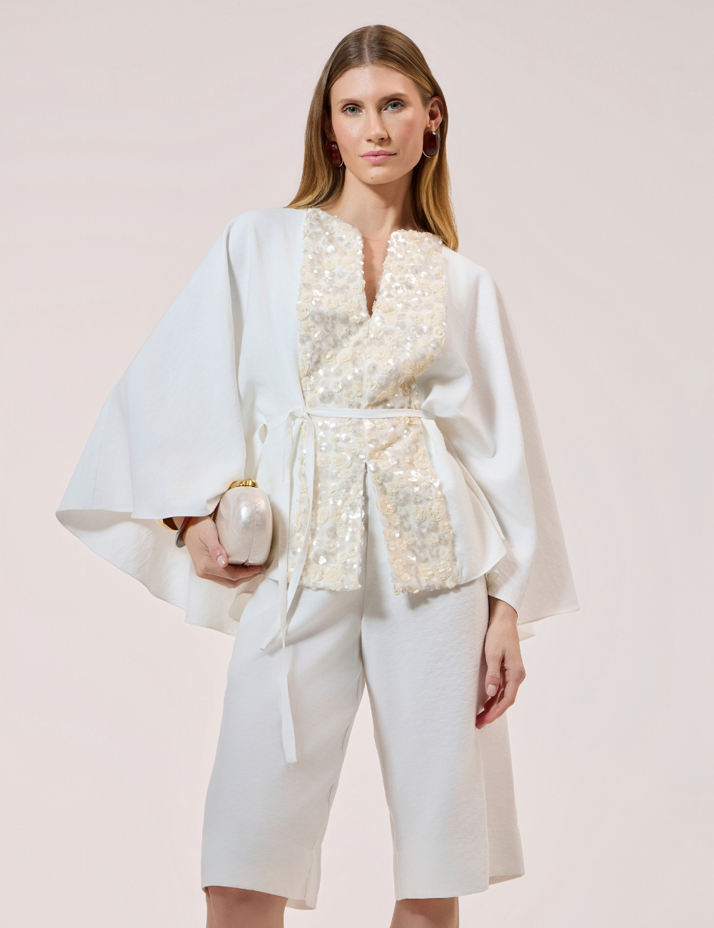 Conjunto Off White com Tule Bordado