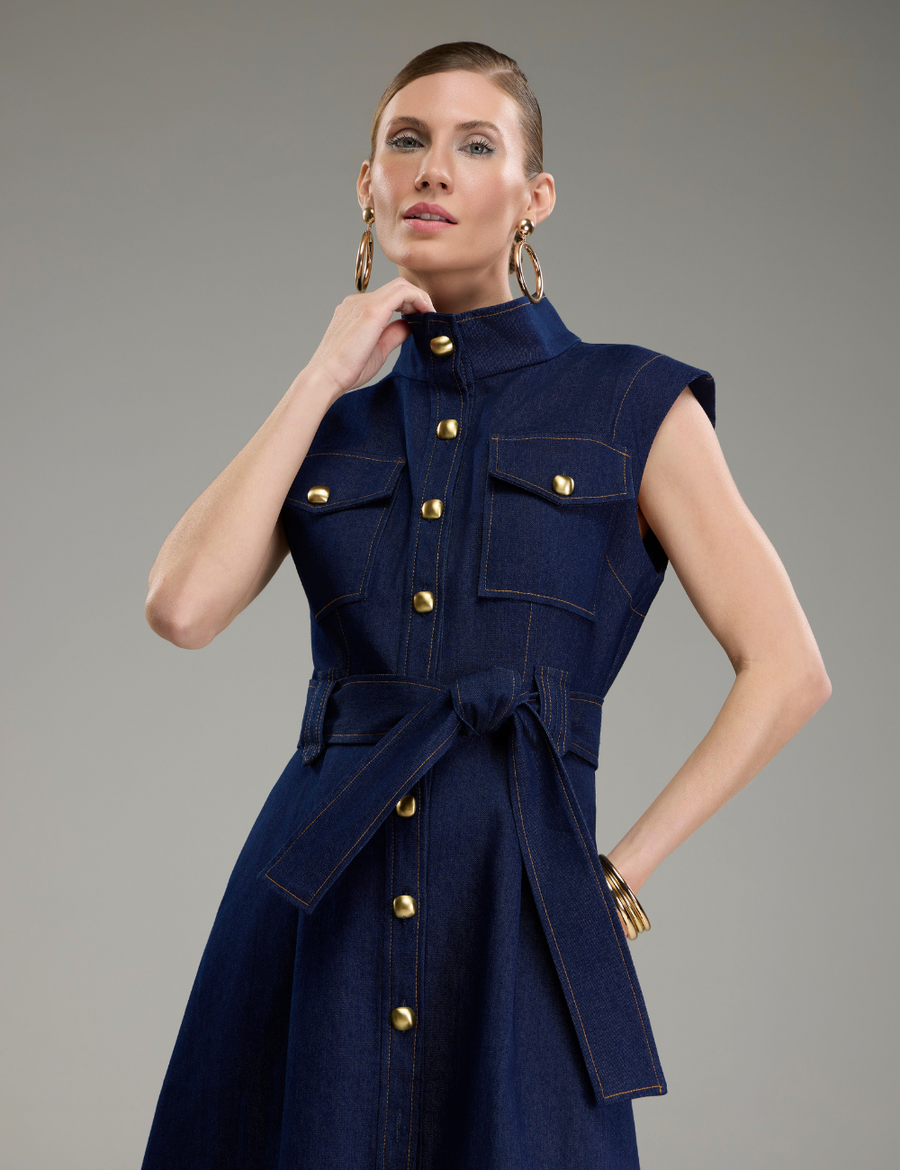 Chemise Jeans com Faixa