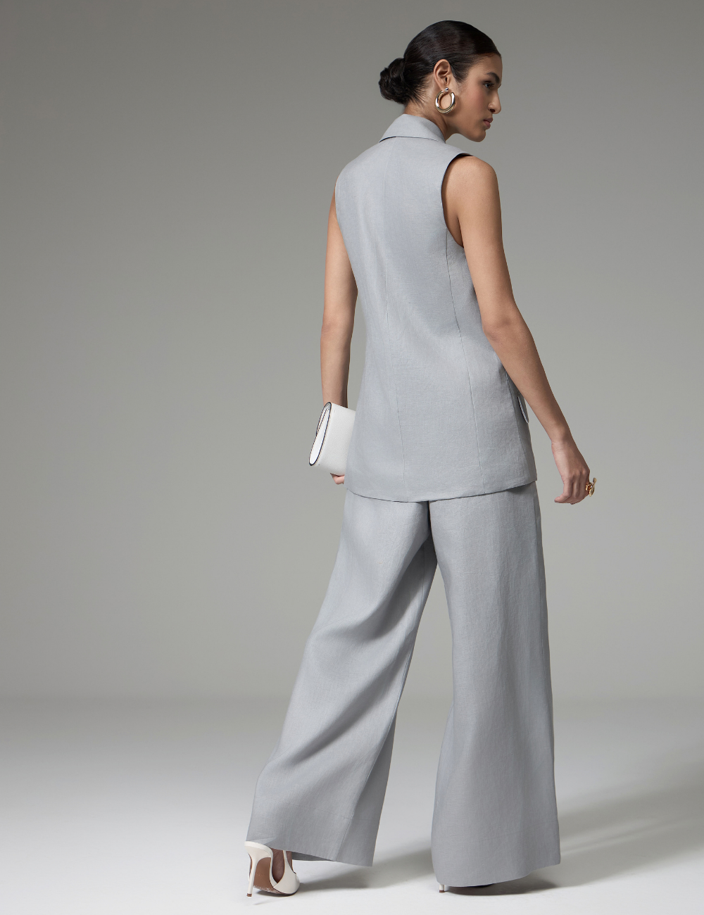 Conjunto Cinza com Maxi Colete