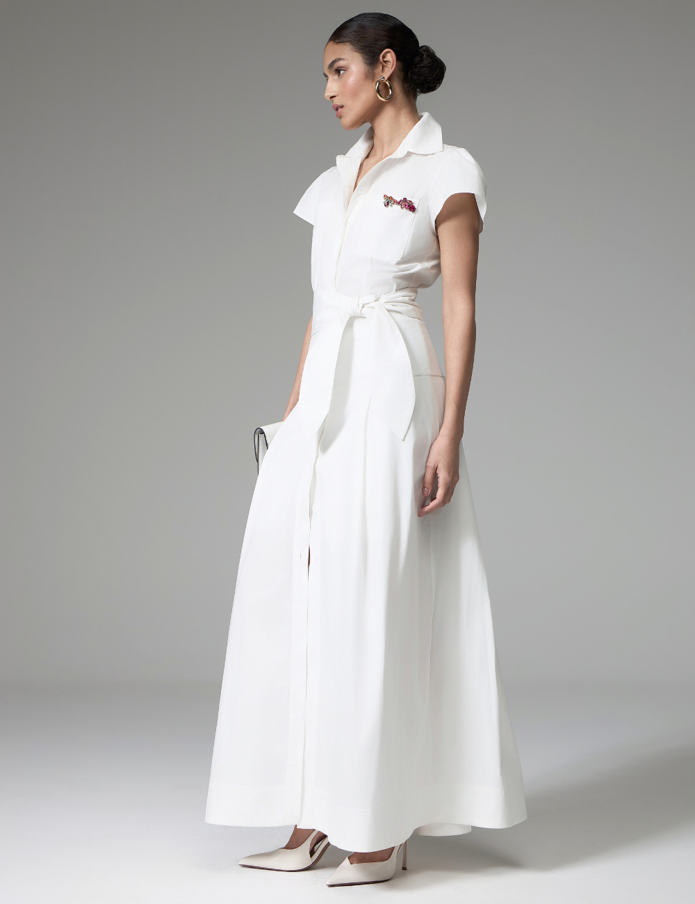 Chemise Longo Off White com Pedrarias