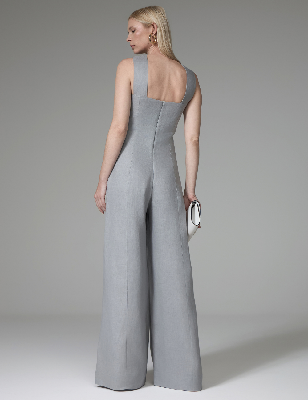 Macacão Cinza em Linho