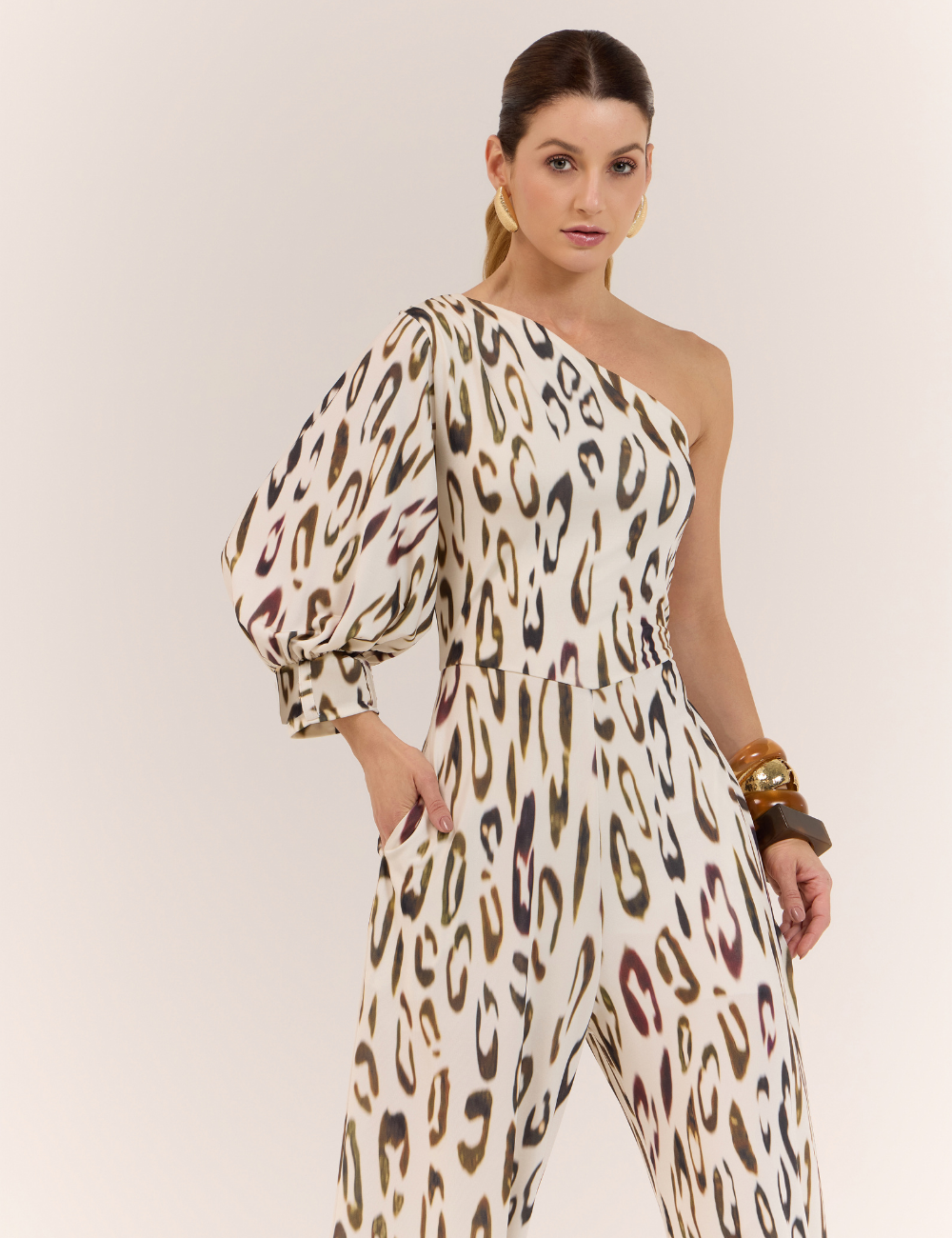 Macacão Animal Print em Jersey
