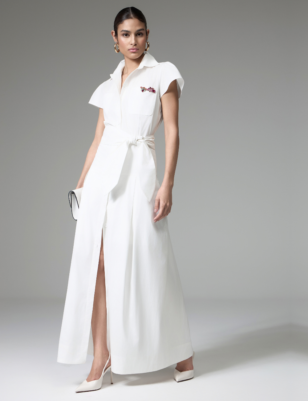 Chemise Longo Off White com Pedrarias